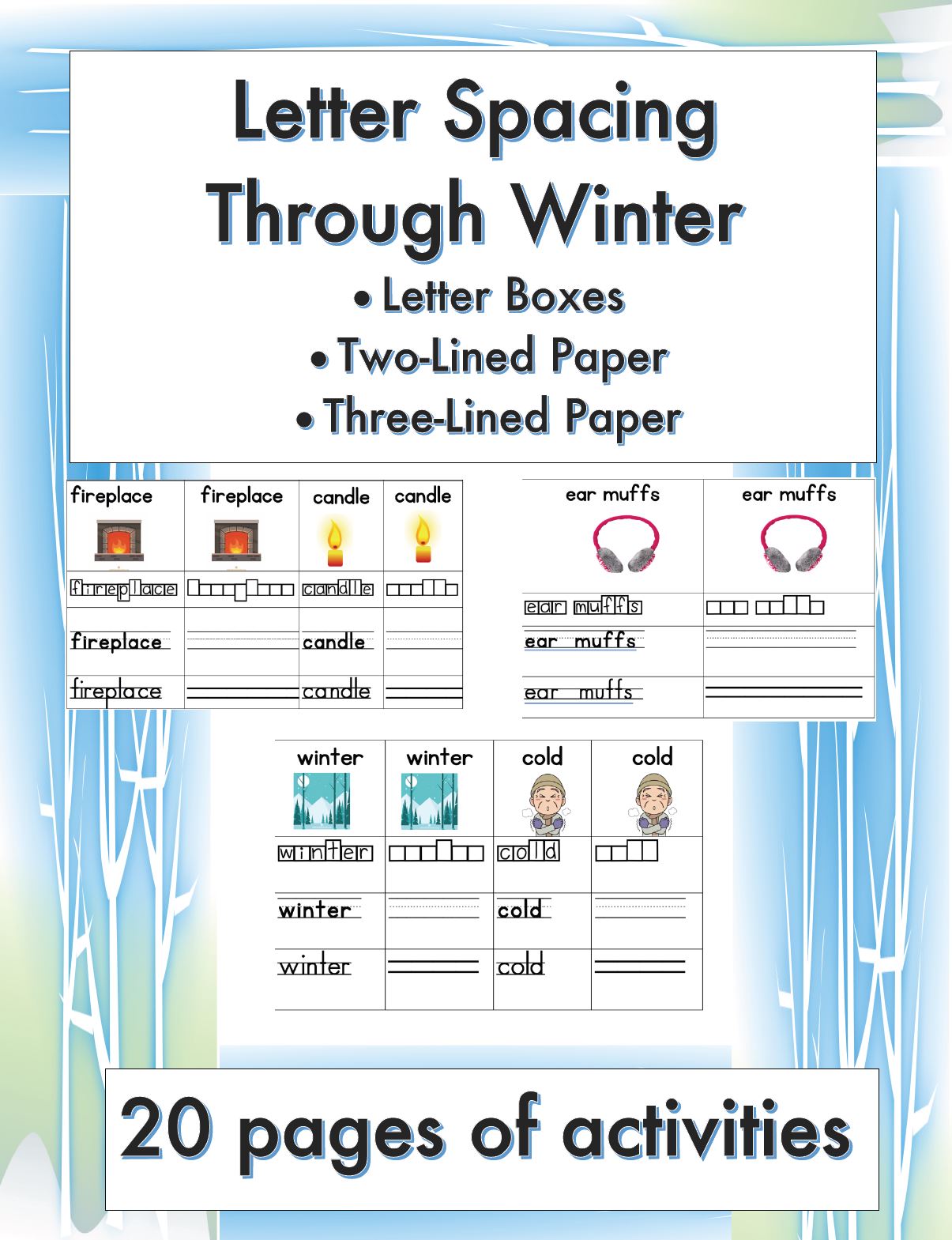 Created by an OT, this colorful, Winter Letter Spacing packet will provide your students with letter formation, letter spacing, and letter sizing practice during the cold months.