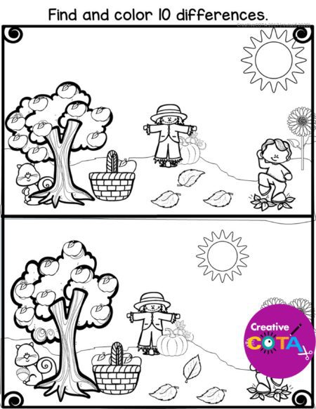Use these fun and engaging, Seasonal spot-the-difference, visual perceptual activities to help your students with reading and writing skills. 