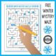 This FREE printable Winter maze is perfect to entertain the kids for a few minutes on these cold days.