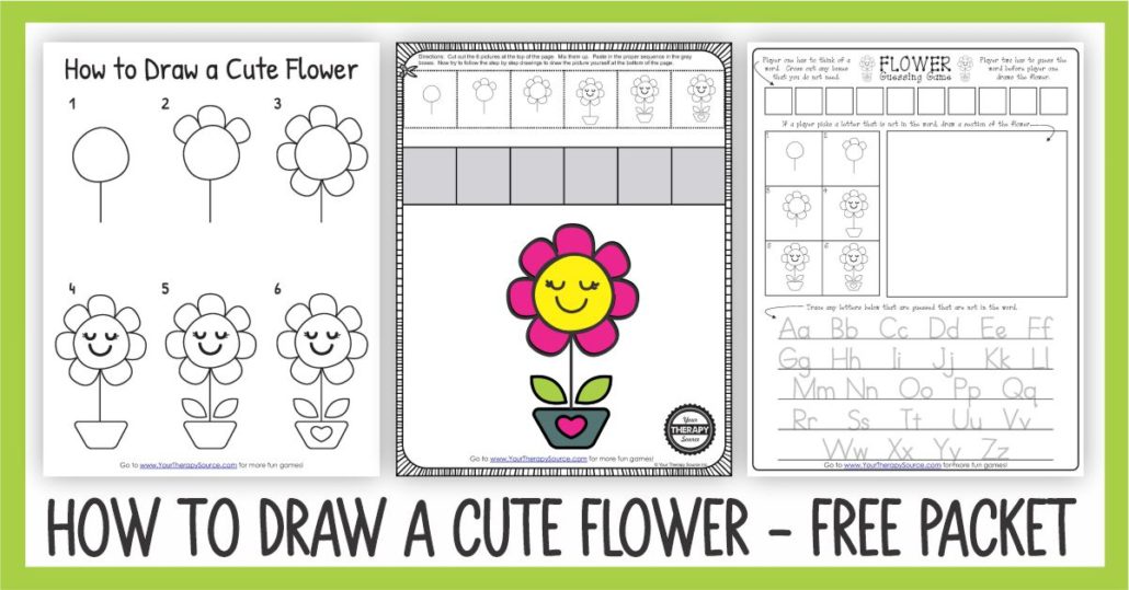 This FREE printable How to Draw a Cute Flower mini packet is perfect to entertain and challenge the kids during Spring time.