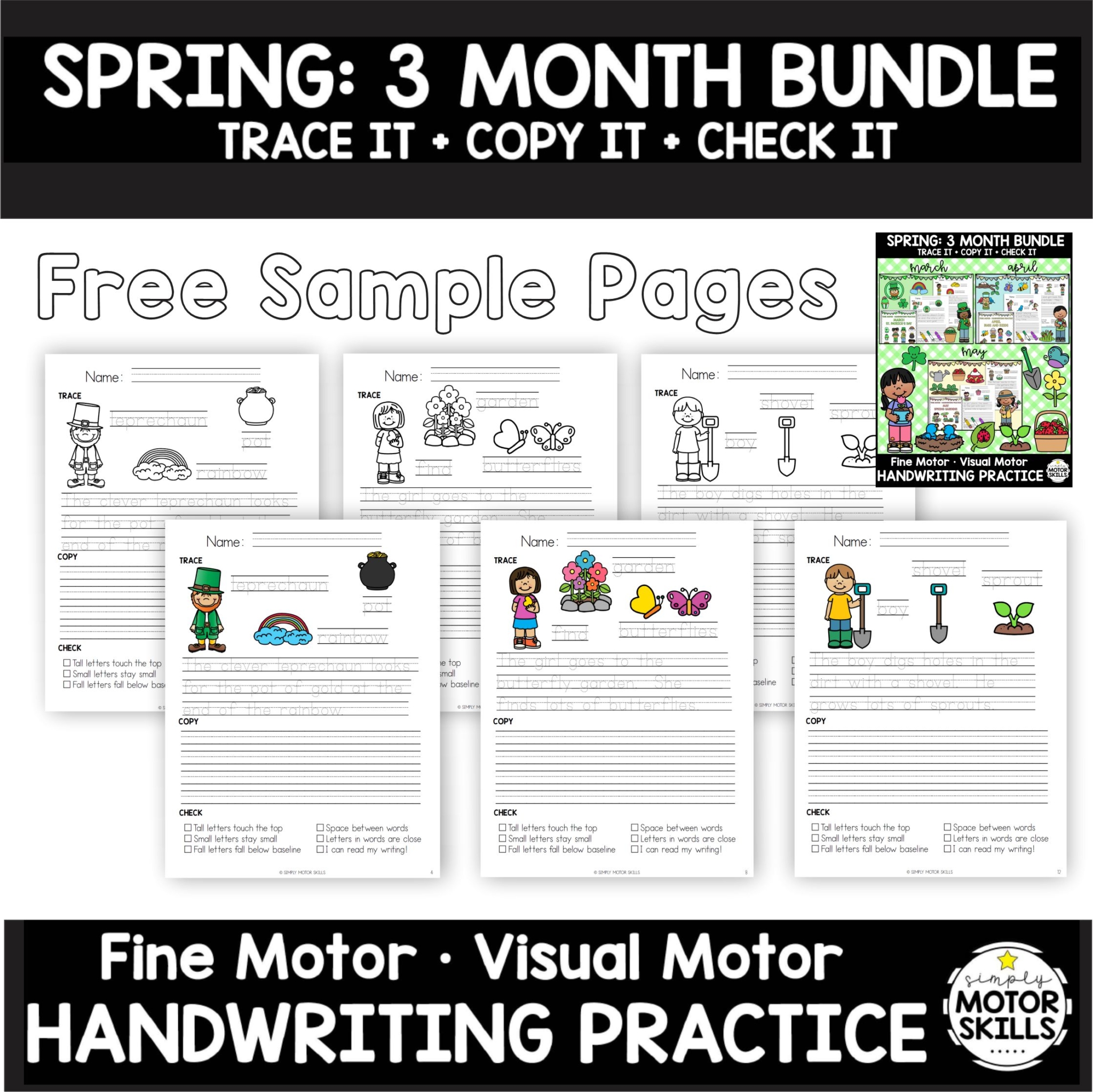 Kids can work on their handwriting skills with spring themed free Spring handwriting pages. Download your copy today!