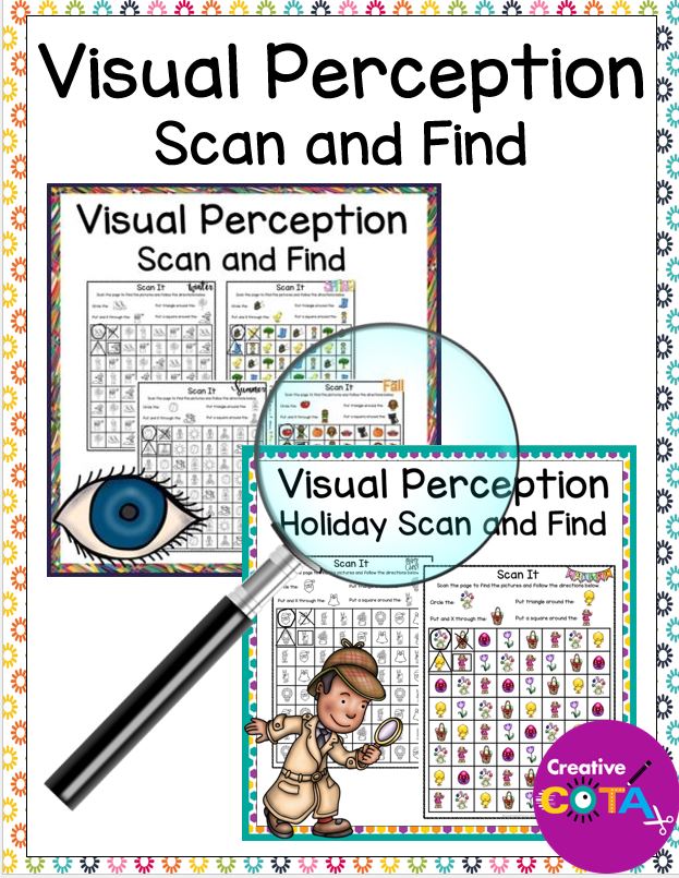 Use this Scan and Find packet to practice eye-tracking activities to help your students improve their reading and writing skills.