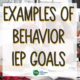 Behavior IEP goals are an important part of any student's Individualized Education Program. These goals help students succeed!