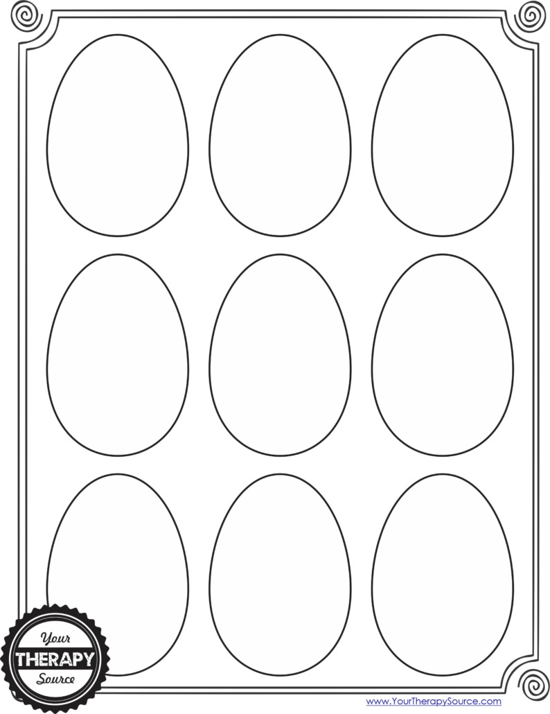 Are you looking for Easter Egg FREE printables? If so, you've come to the right place! Download your freebie from Your Therapy Source.