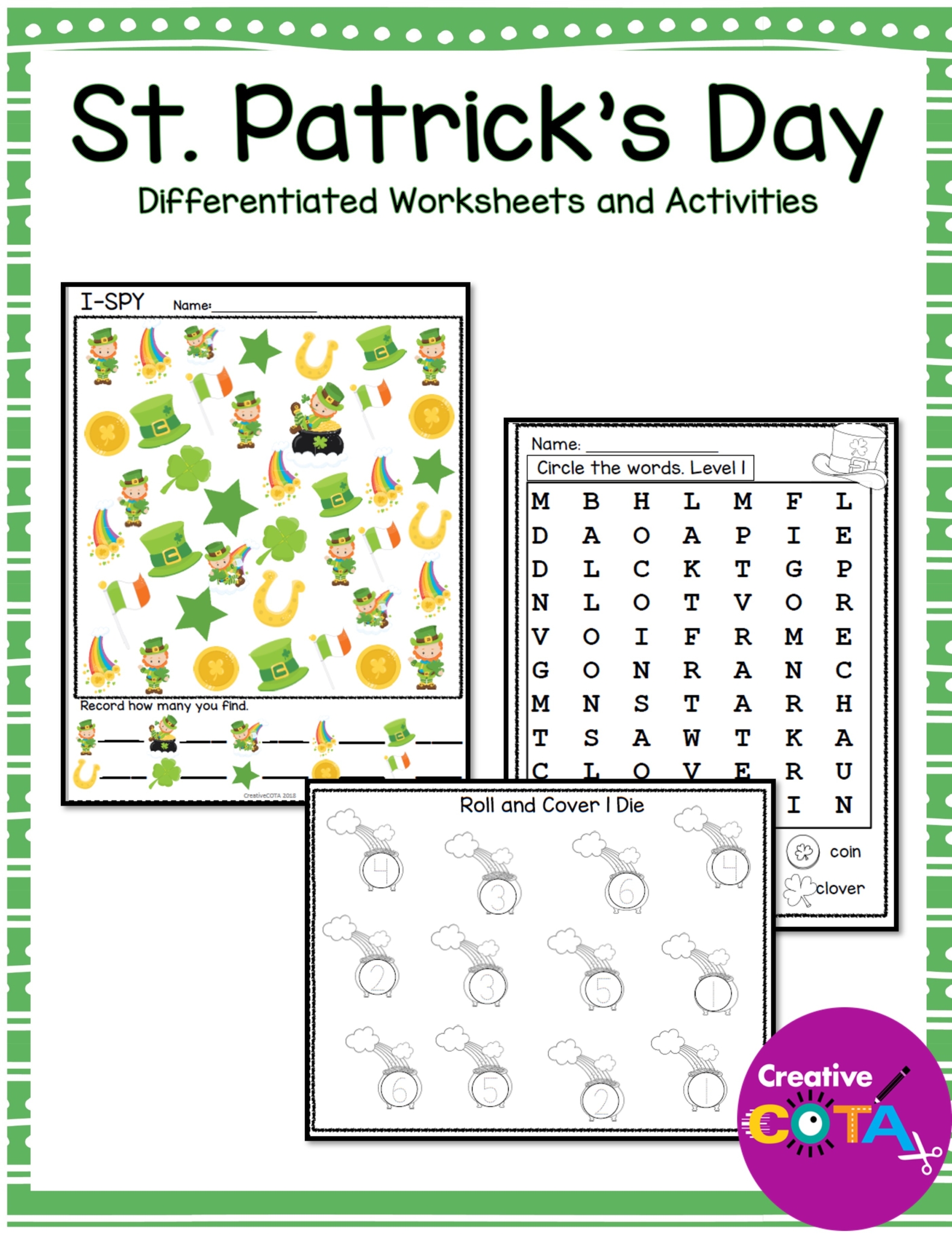 This St Patrick's Day Variety Pack is a cross-curricular unit that includes differentiated, themed worksheets/activities.