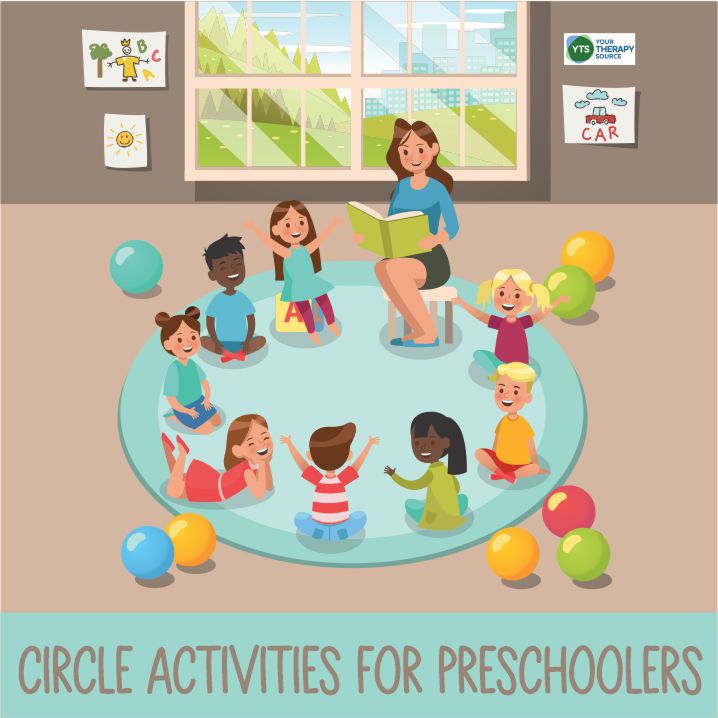 Ideas for circle time activities for preschoolers. Benefits of circle time, plus fun games, songs, and books