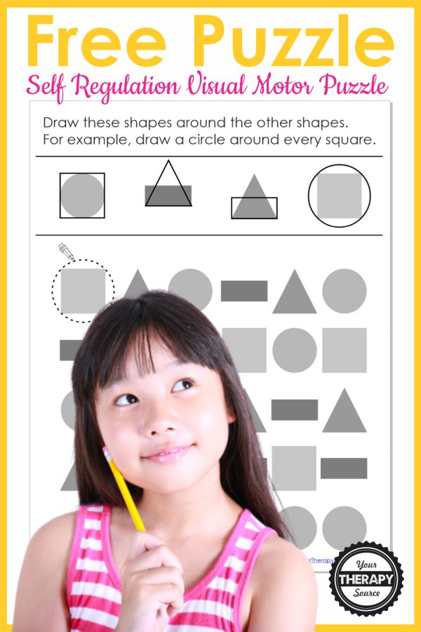 This FREE self regulation visual motor puzzle will certainly put them to the test in a fun way! You can download it for free.