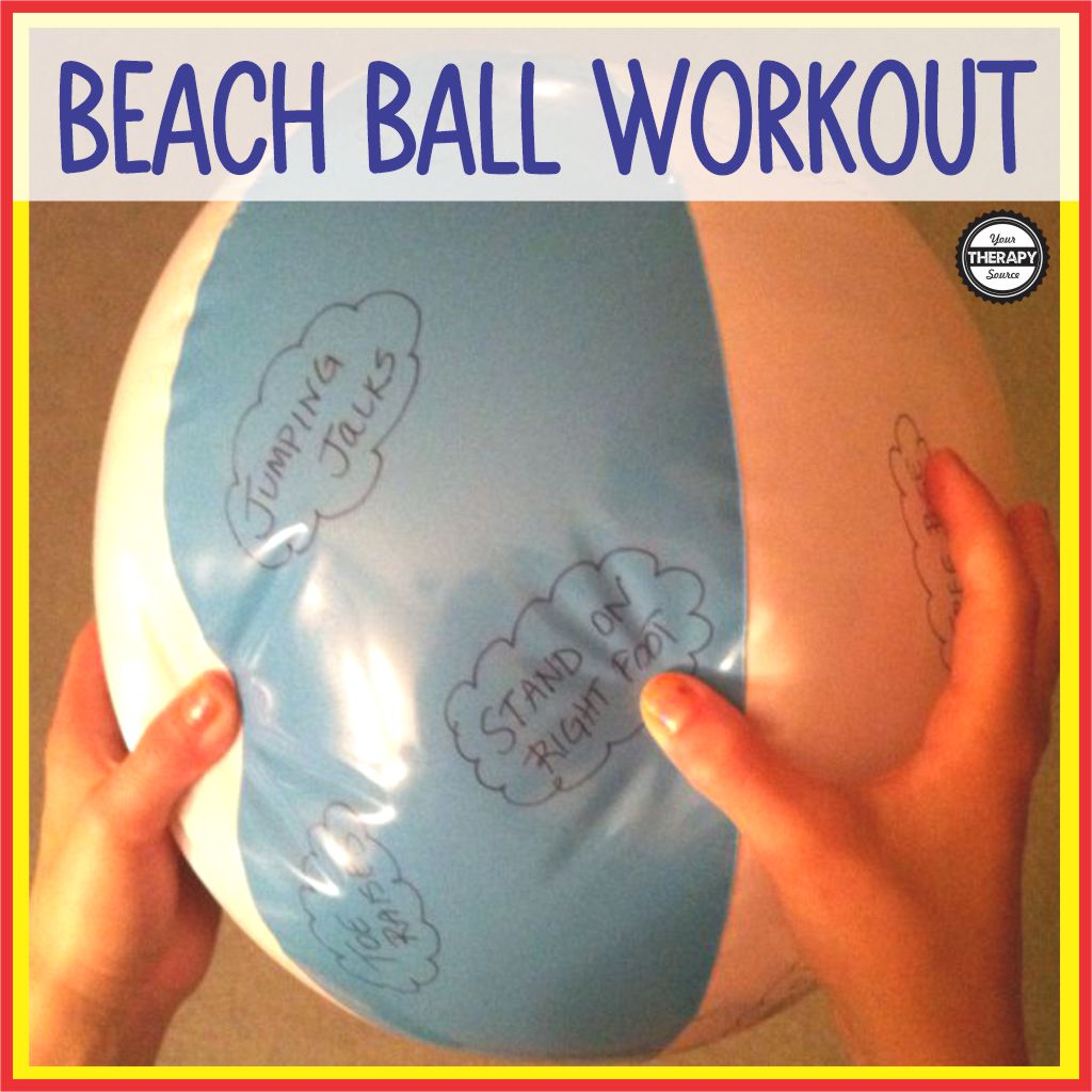 Here are a variety of beach ball games and activities you can play to encourage gross motor skills, coordination skills, and more!