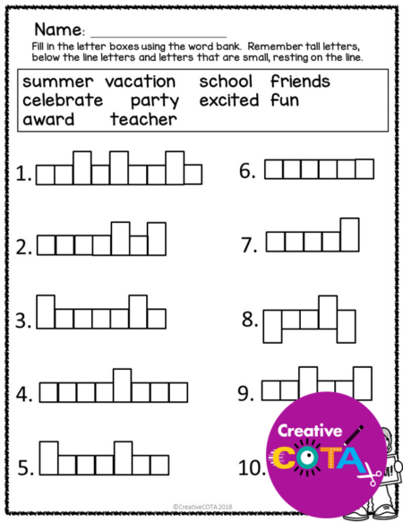 This is a June variety pack of worksheets and activities for your occupational therapy sessions and they will also work with all students.