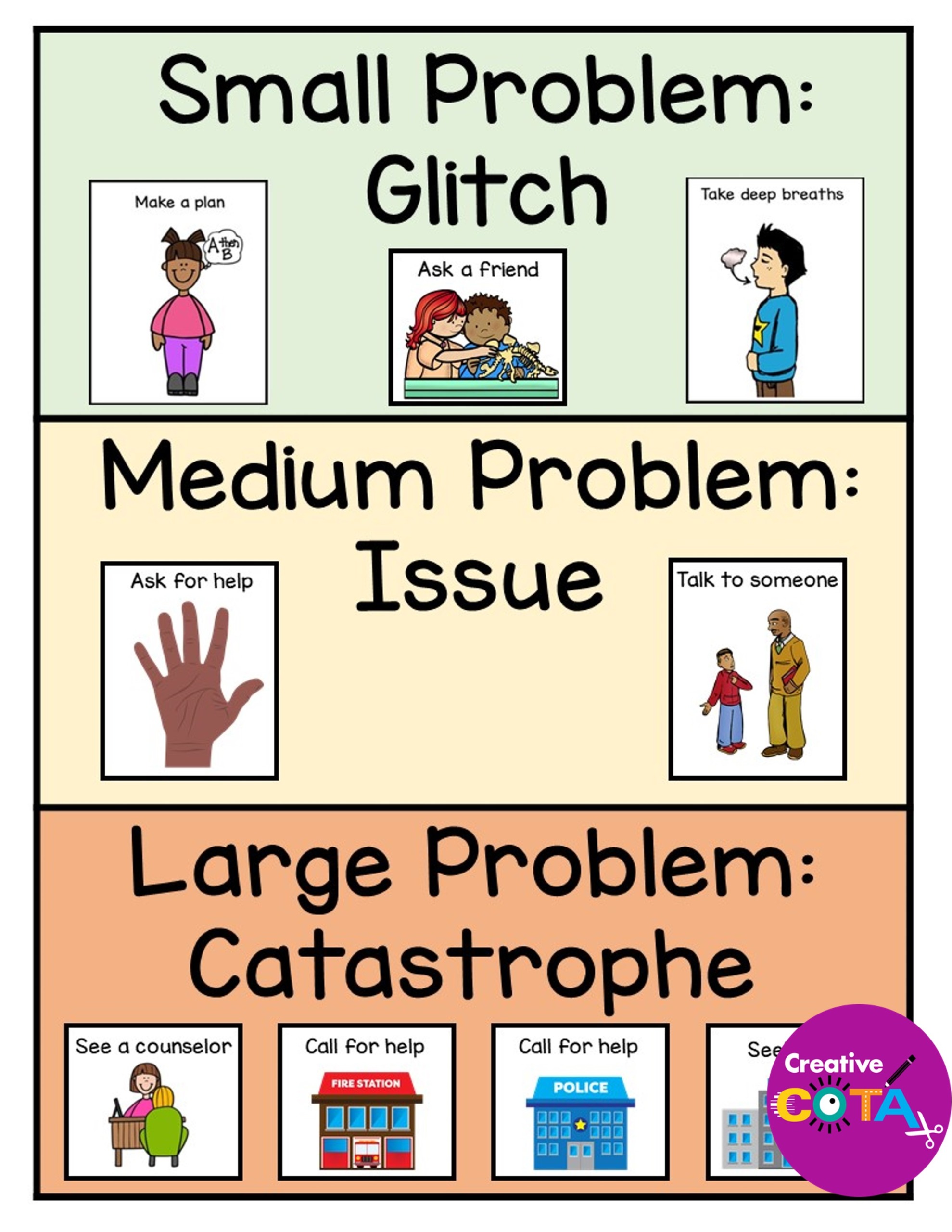 Size of the Problem Visual Supports and Activities - Your Therapy Source