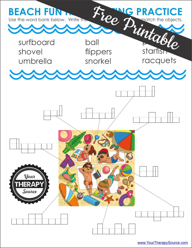 Check out these awesome FREE printable Beach Worksheets! Practice motor skills and handwriting with this FREE PDF packet.