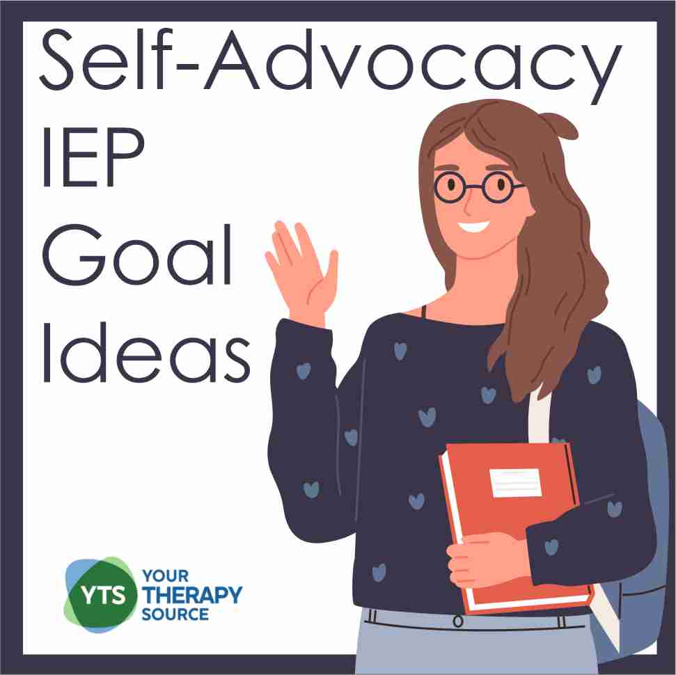 Explanation of self advocacy IEP goals, why they help and how to write them. Examples and how to measure these goals is provided.