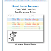 The Boxed Letter Sentences Animal Theme Packet includes 25 pages of handwriting practice. Created by an OT