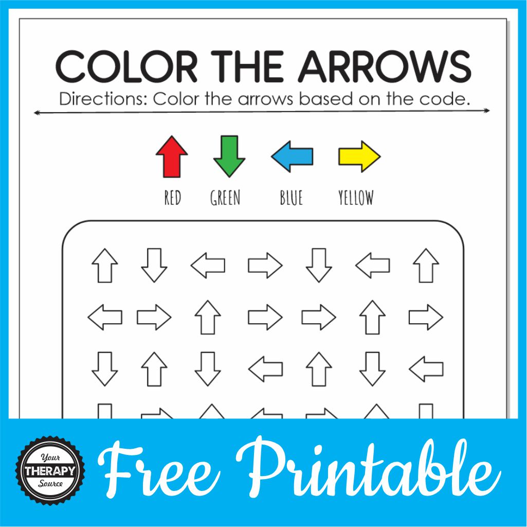 Color the Arrows PDF Free Printable