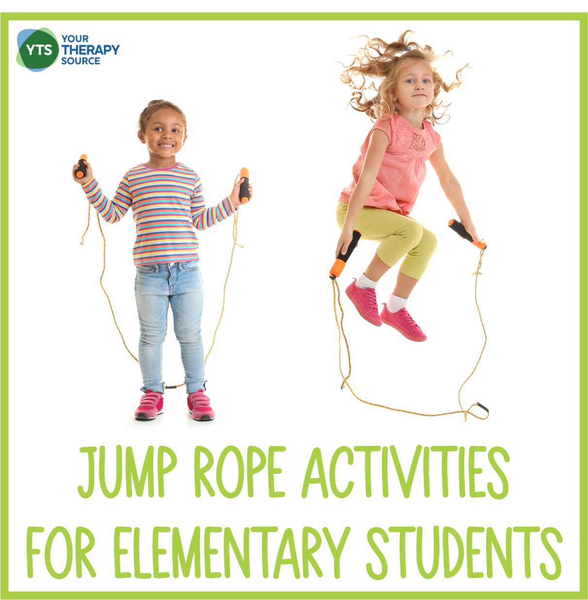 If you can hop to the rhythm, try this inexpensive cardiovascular workout using jump rope activities for elementary students and older!