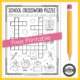 Try this school crossword puzzle for kids to solve and color. Download your free copy from Your Therapy Source.