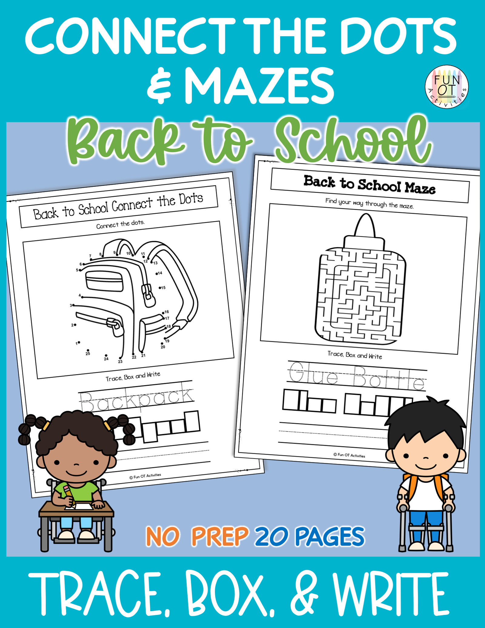 Back to School Connect the Dots and Mazes