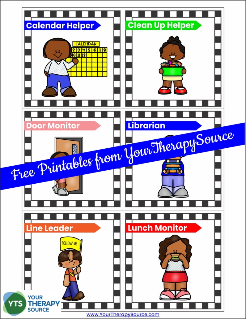 Classroom Job Ideas from Your Therapy Source