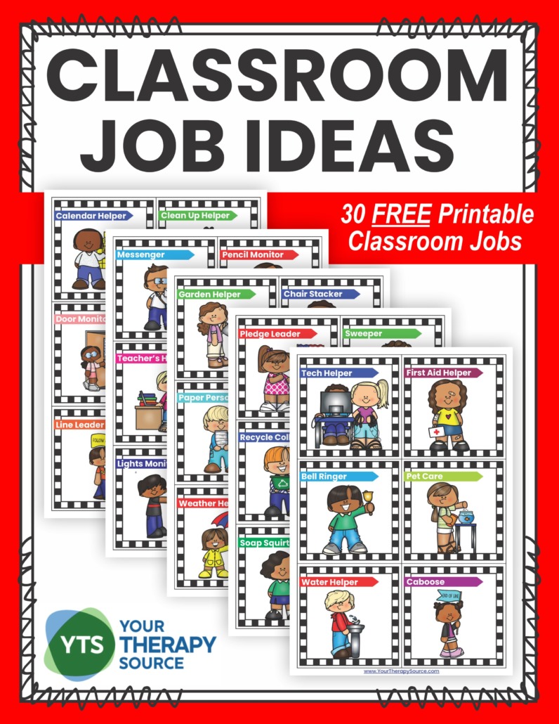 Classroom job ideas FREE printables