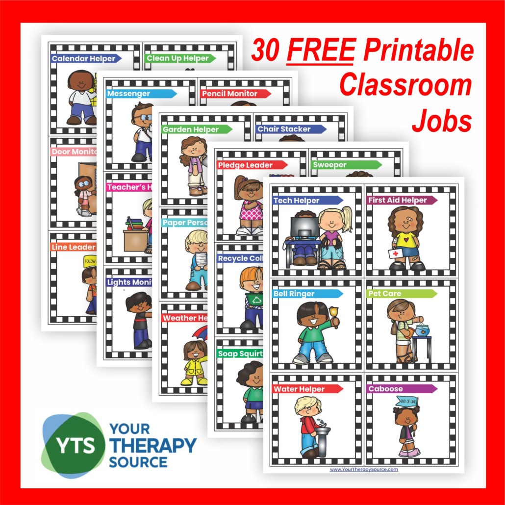 Classroom Job Ideas FREE printables