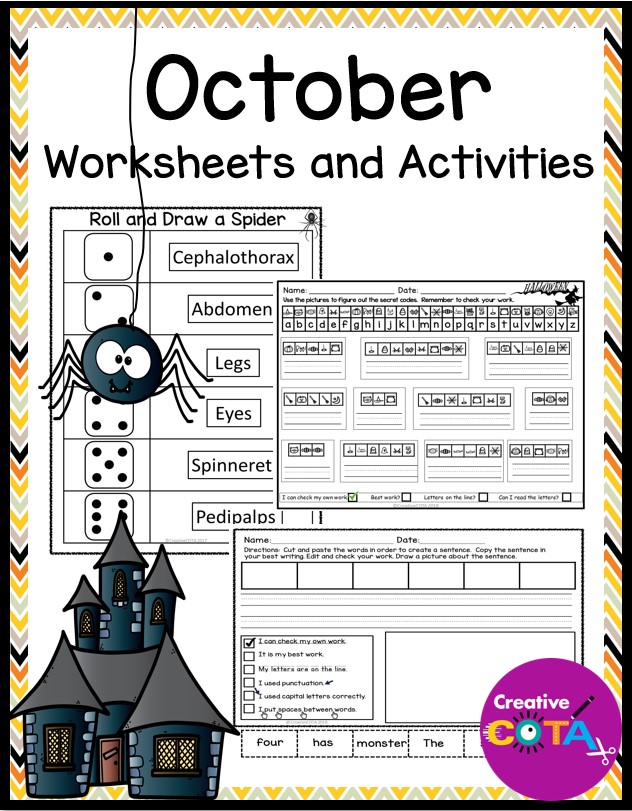 Created by a COTA, this October Fine Motor and Visual Perceptual Activities Packet includes activities which incorporate math, literacy, writing, and more!