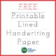 Free handwriting paper printable from Your Therapy Source