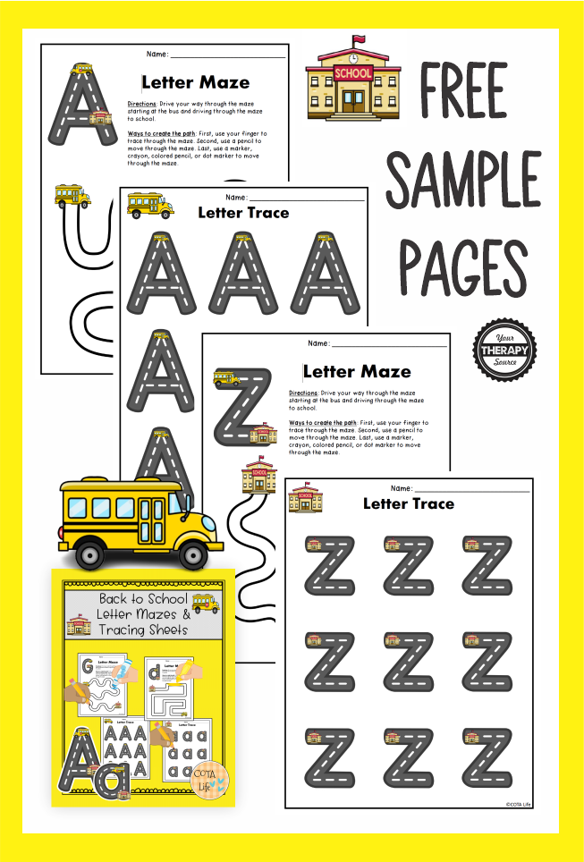 School Theme Freebie Pages