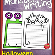 No prep Monster Writing Paper printables for handwriting practice that can be used as a Halloween alternative or with Halloween.