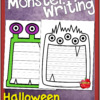 Monster Writing Paper: Halloween Alternative