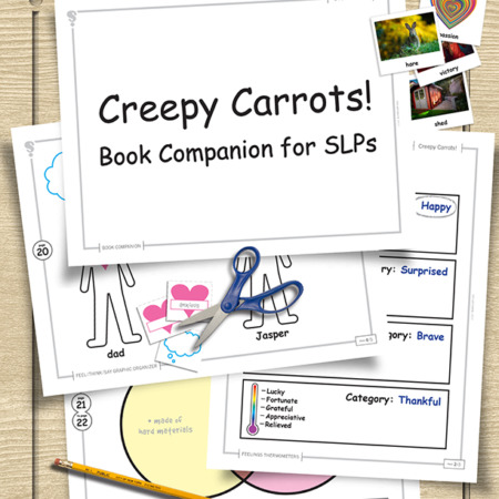 Created by an SLP, this Creepy Carrots Book Companion for Speech-Language Pathologists sessions with students in the upper elementary grades. 