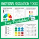 This FREE emotion regulation worksheet pdf packet provides 6 worksheets to help children learn how to identify and reflect on their emotions.