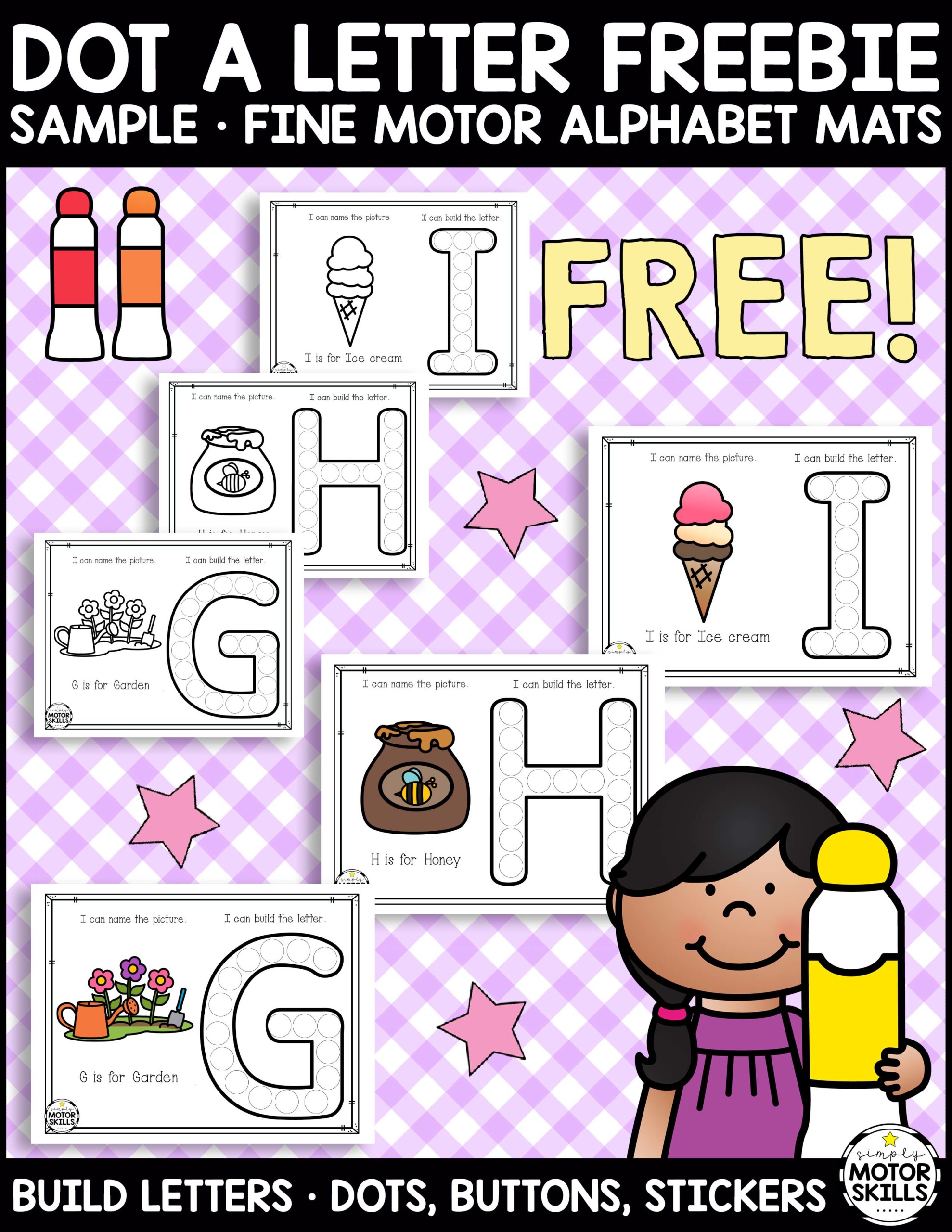 The are many benefits of using bingo dauber markers for worksheets with younger children. Check out this set of FREE bingo daubers printables.