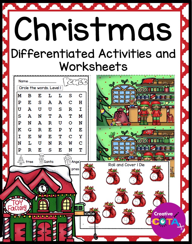 Keep your students working on academic skills with this Christmas Theme PDF Packet.  This resource includes differentiated, activities for students.