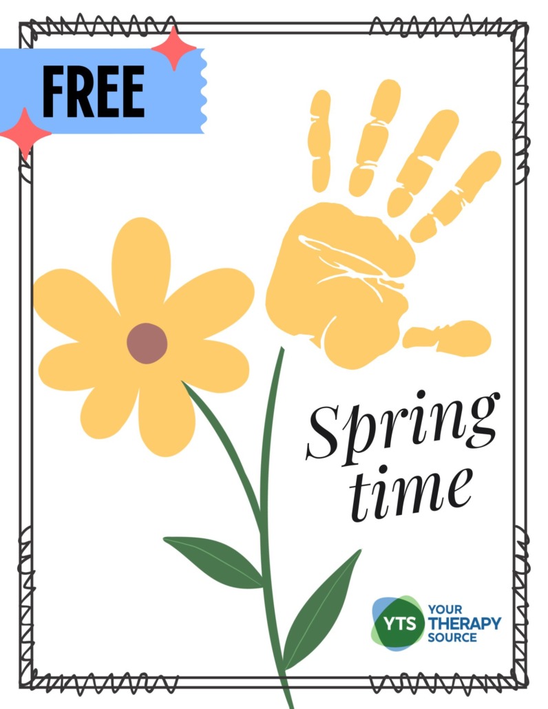 Handprint art - Spring time handprint craft free