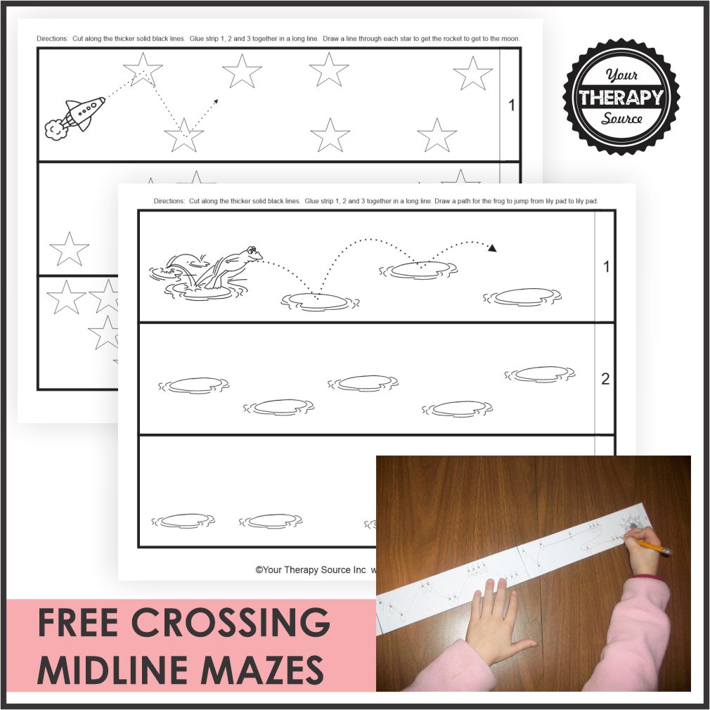 Crossing midline mazes