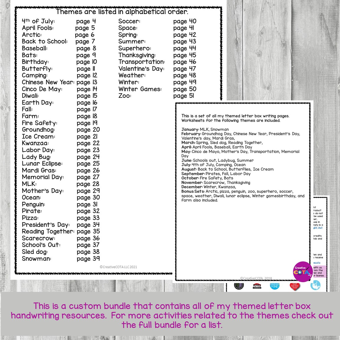 Letter Box Handwriting for the Entire Year - Image 2