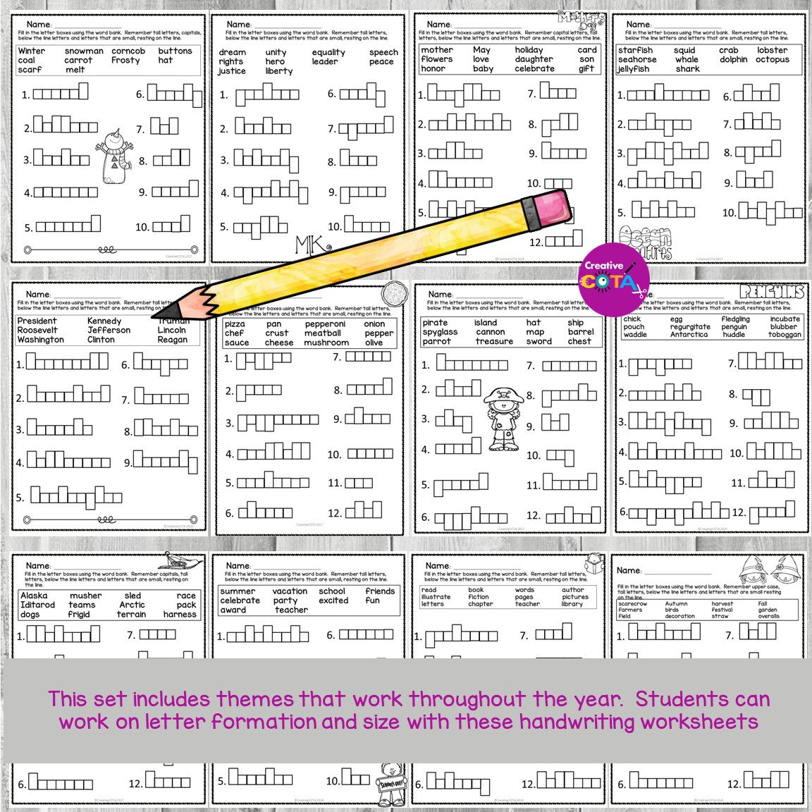 Letter Box Handwriting for the Entire Year - Image 5