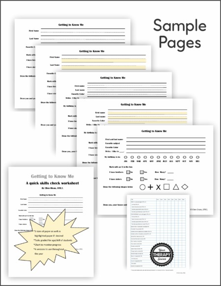 Get to Know Me Worksheet PDF Packet - Image 2