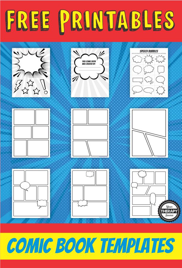 Comic Book Template Printable Pdf Comic Book Template Printable Pdf