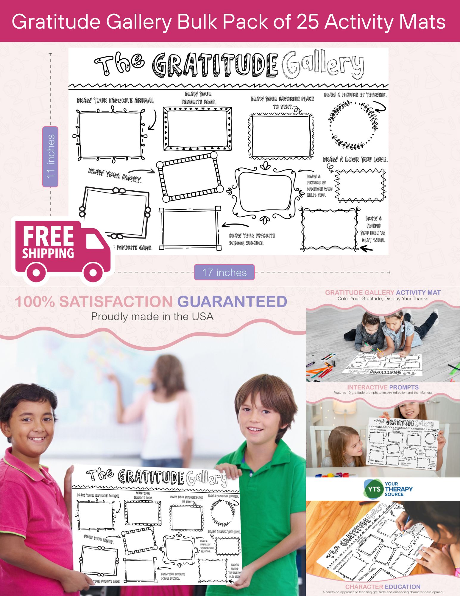 Gratitude Coloring Page Bulk Pack
