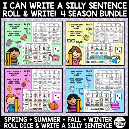 Silly Sentences Roll and Write - Four Seasons - Image 2