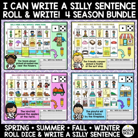 Silly Sentences Roll and Write - Four Seasons - Image 3
