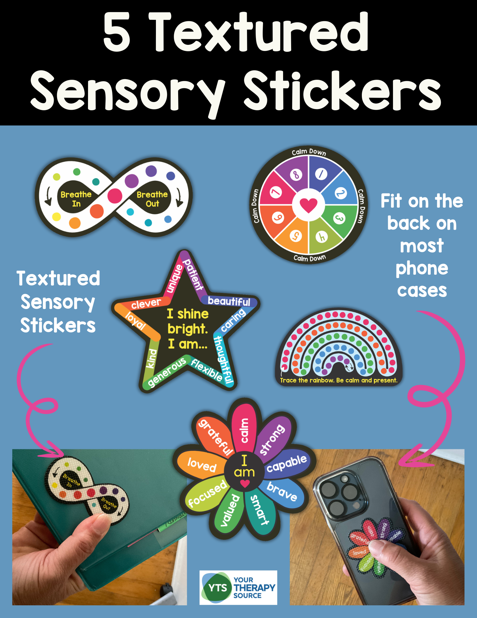 5 Textured Sensory Stickers