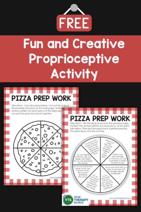 Proprioceptive Activity - Free Printable - Your Therapy Source