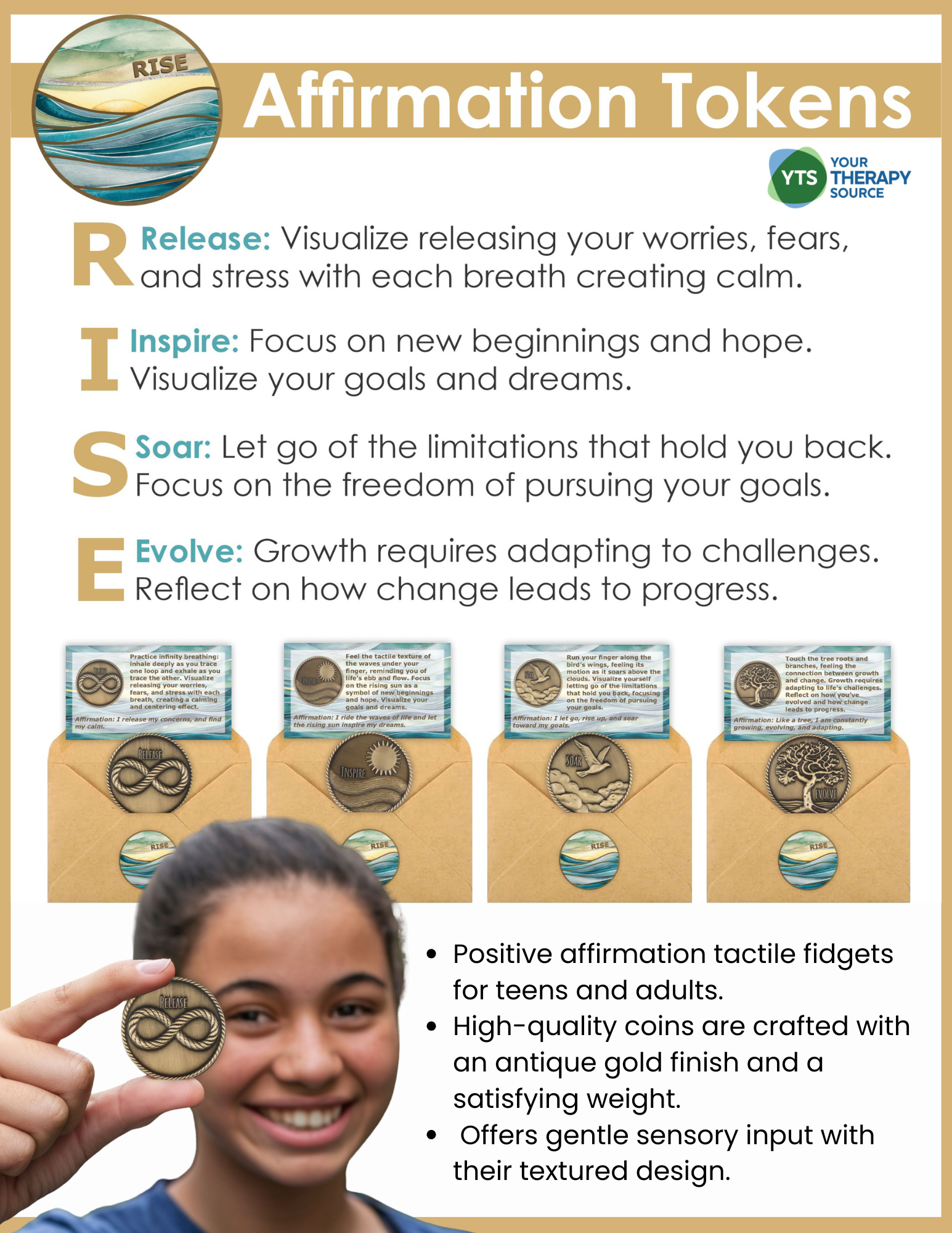 Everyday Reminder Coins - RISE collection