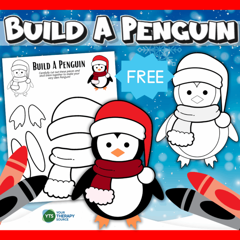 Penguin Cut and Paste Free Printable - Your Therapy Source