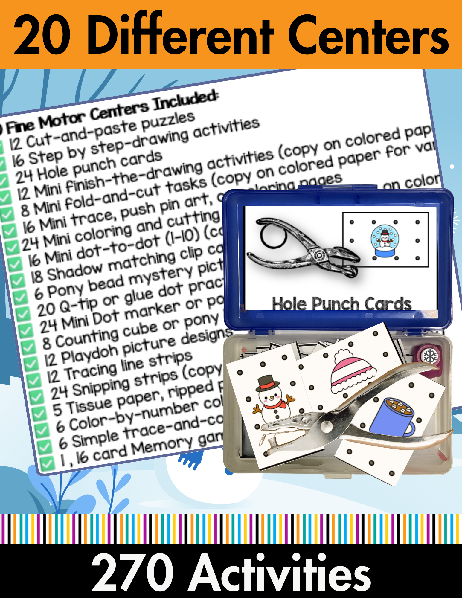 Winter and January Fine Motor Packet - Image 3