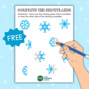 Snowflake Visual Closure Free Printable - Your Therapy Source