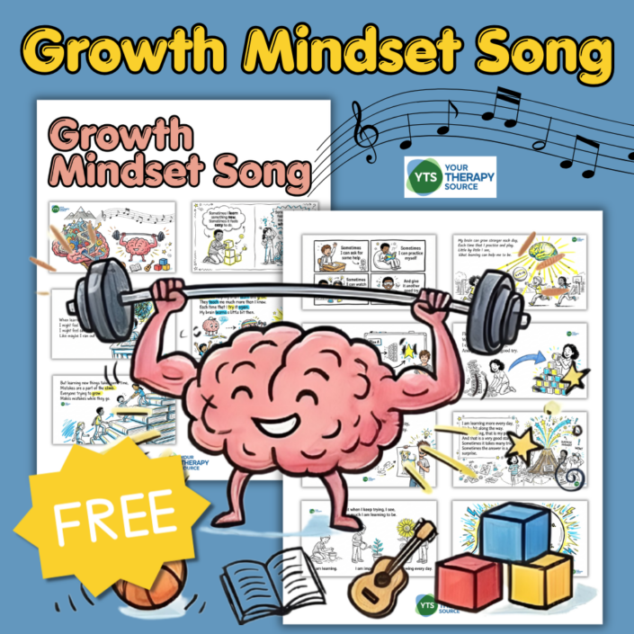 Growth Mindset Song Free Printables - Your Therapy Source