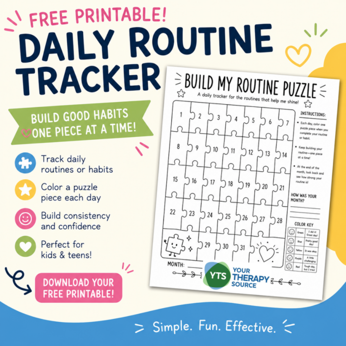 Build My Routine Puzzle Daily Routine Habit Tracker Free PDF - Your ...